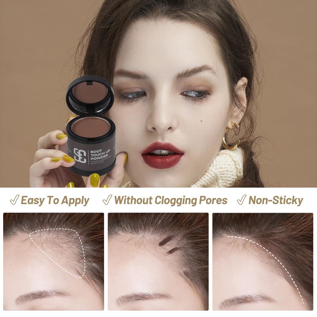 Hairline Powder for Thinning Hair - Gray Coverage Touch-Up for Women | Conceals Hair Loss