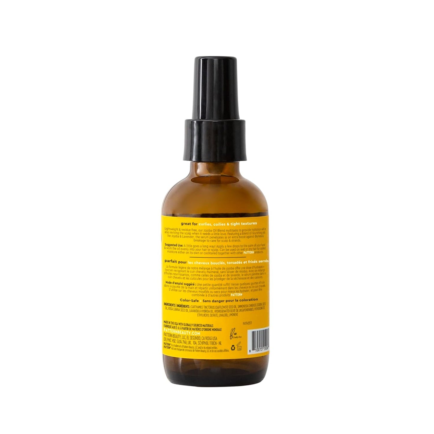 PATTERN Beauty Jojoba Hair Serum - Lightweight Moisture Boost with Safflower, Rosehip & Lavender Oils | 3.9 Fl Oz