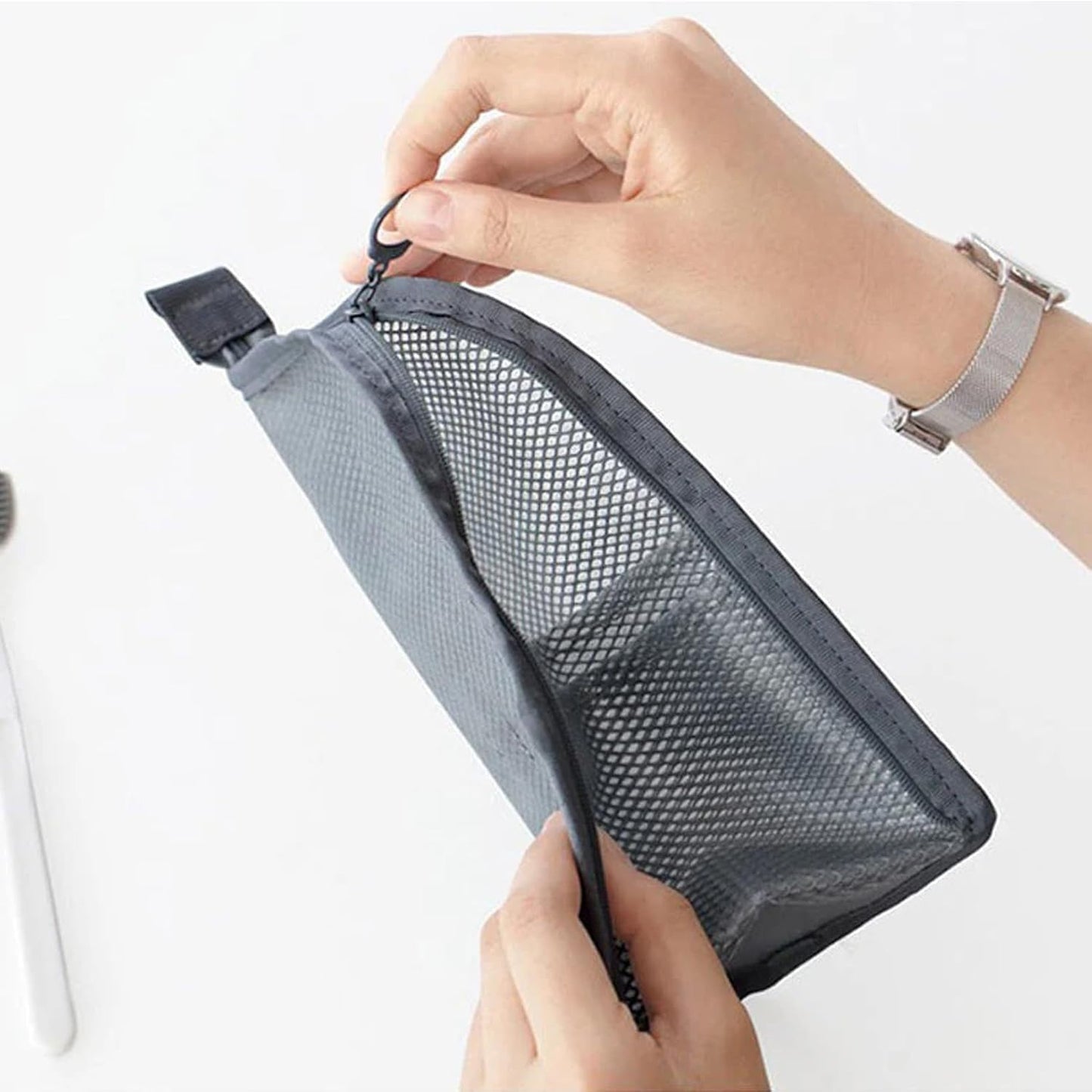 Travel Toiletry Bag - Lightweight Waterproof Hanging Organizer | Large Capacity EVA Cosmetic Storage (Black & Pink)