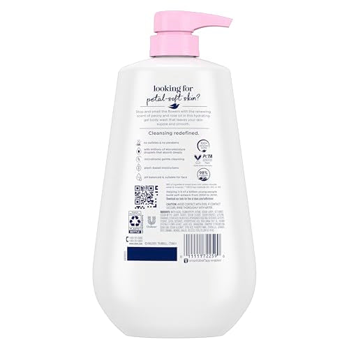 Dove Renew Body Wash Peony & Rose Oil - 30.6 oz Pump, Sulfate Free