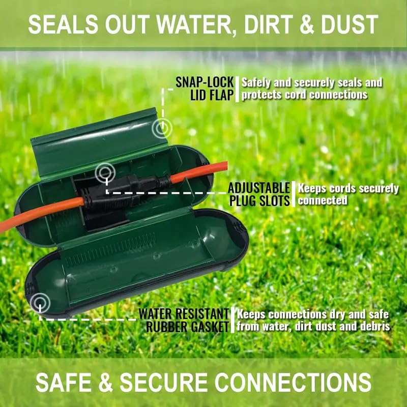 Waterproof Wire Protection Box - Electrical Safety Housing | Secure Orange Latches, Durable Design