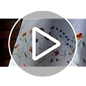 Siykkay Floral Embroidery Curtain Valance - White 52x18 inch