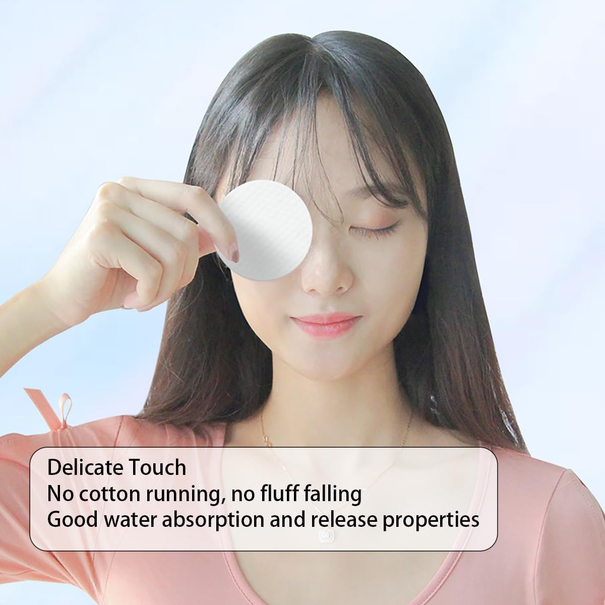 Soft Facial Cleansing Pads - 100 Pcs Round Non-Woven Makeup Remover | 2.36 Inches
