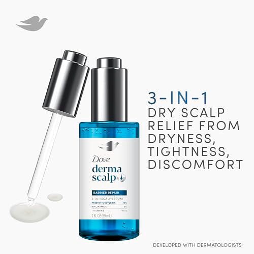 Dove Derma Scalp Dandruff Relief Serum 2oz | Hydrating 3-in-1 Treatment