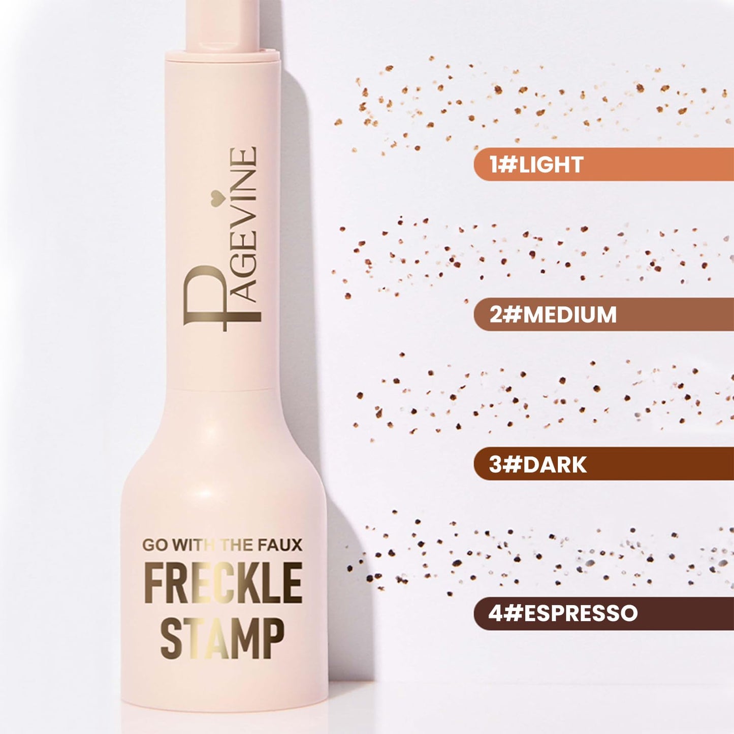 Freckle Stamp Pen,Fake Freckles Stain Marker Pencil Tool for Natural and Lifelike Sunkissed Face Freckle Makeup for Waterproof and Long-Lasting,Quick Dry 5-Point Faux Freckle Stamp Cushion, 01 Light