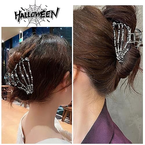 Skull Design Metal Hair Clip for Women - Halloween Hair Accessory