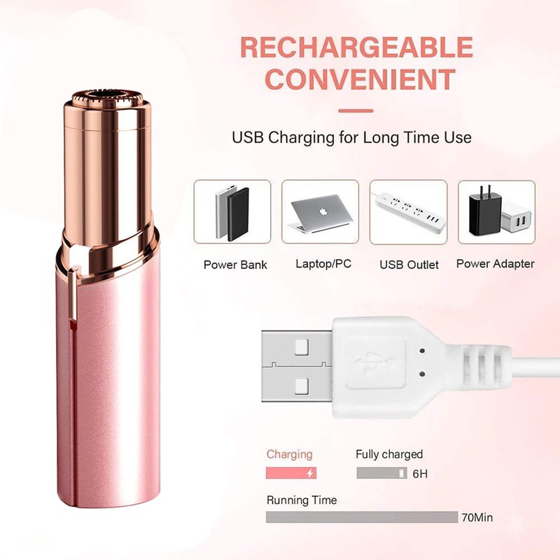 Facial Hair Removal for Women Painless Hair Remover, Waterproof Shaver Razor Hair Remover with LED Light for Face Bikini Peach Fuzz Upper Mustache Lip Chin (Rainbow)