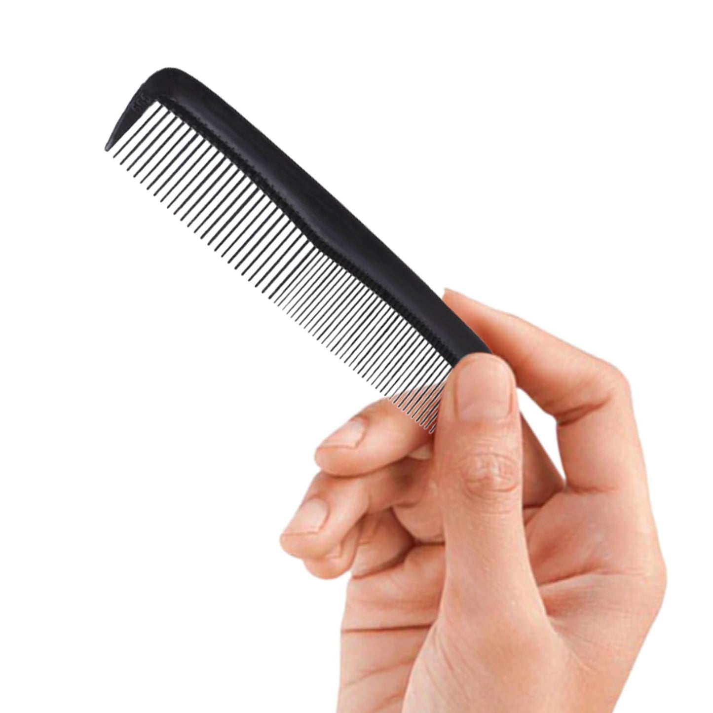 12 Pcs Hair Comb Set Portable Pocket Plastic Fine-Tooth Dressing Combs for Women and Men Durable Break-Resistant Salon Styling Tools - Black