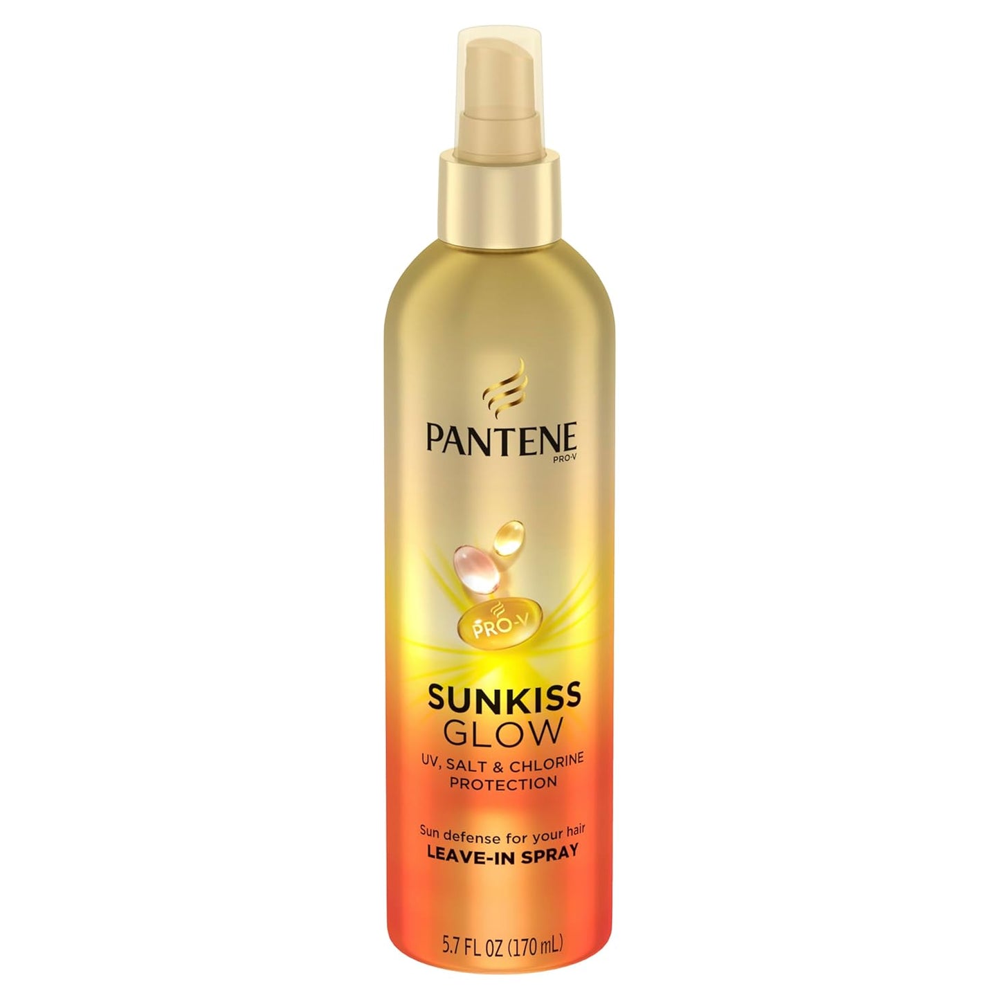 Pantene Sunkiss Glow Multitasking Spray - UV Hair Protection & Damage Repair | 5.7 oz Leave-In Treatment