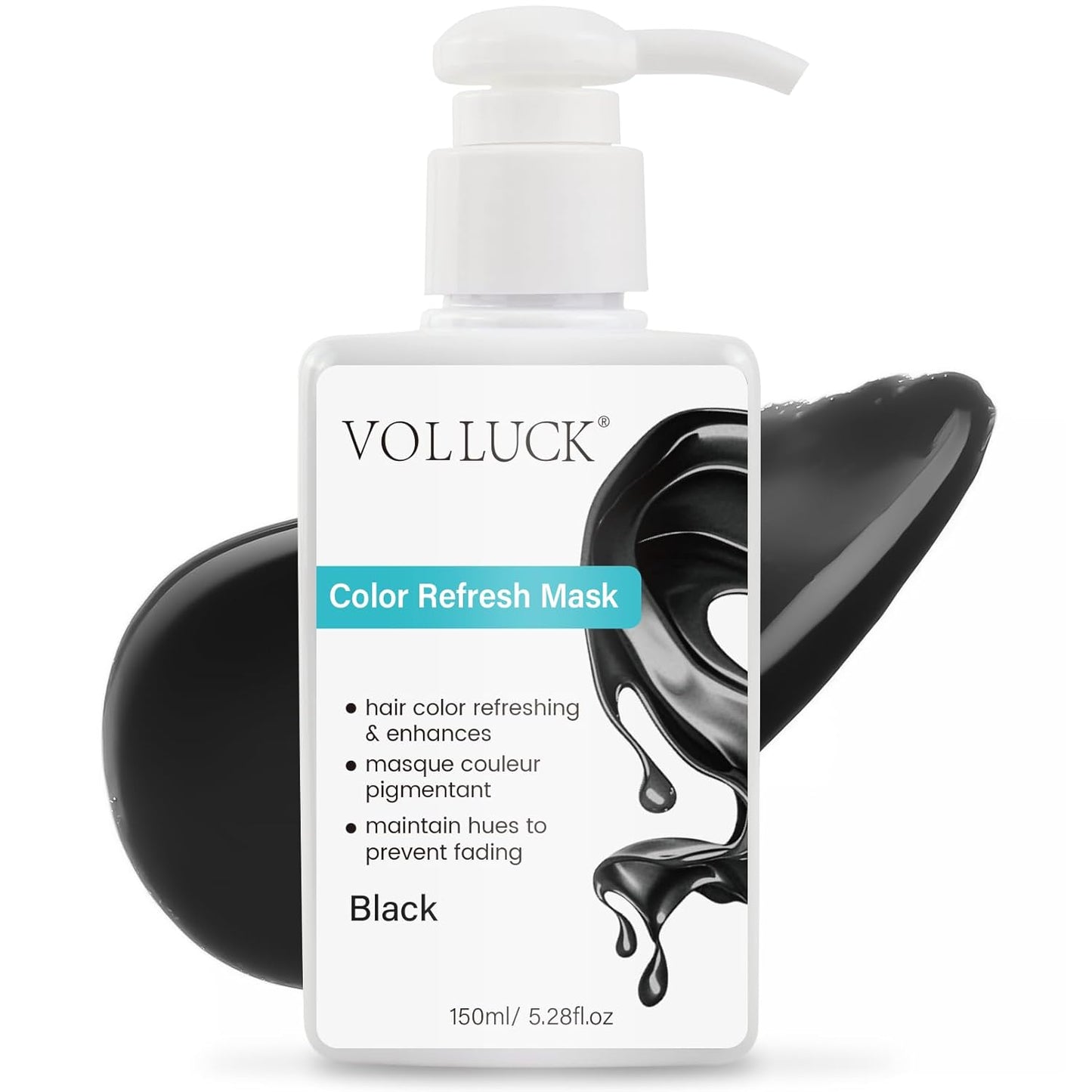 Color Depositing Conditioner - 3-in-1 Cruelty-Free Hair Mask for Shine & Softness | Non-Foaming, Black, 5.28 Fl Oz
