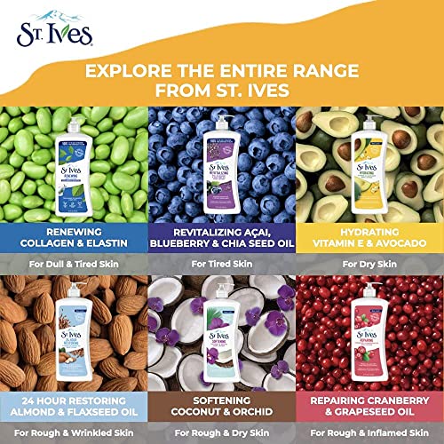 St Ives Daily Hydrating Body Lotion 21 Fl Oz (2 Pack) - Vitamin E & Avocado