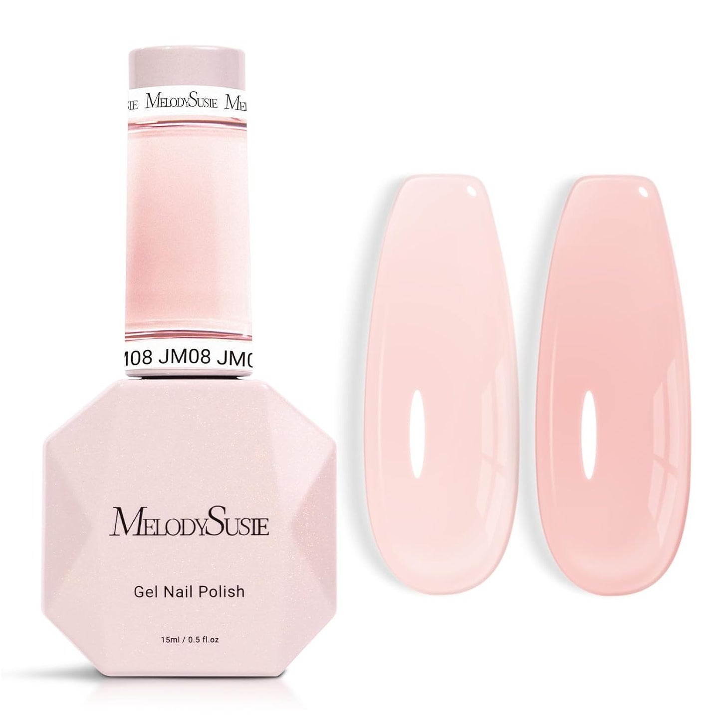 MelodySusie Nude Gel Nail Polish - Milky Pastel Color, 0.5 Fl. Oz | Soak Off UV LED for DIY Manicure