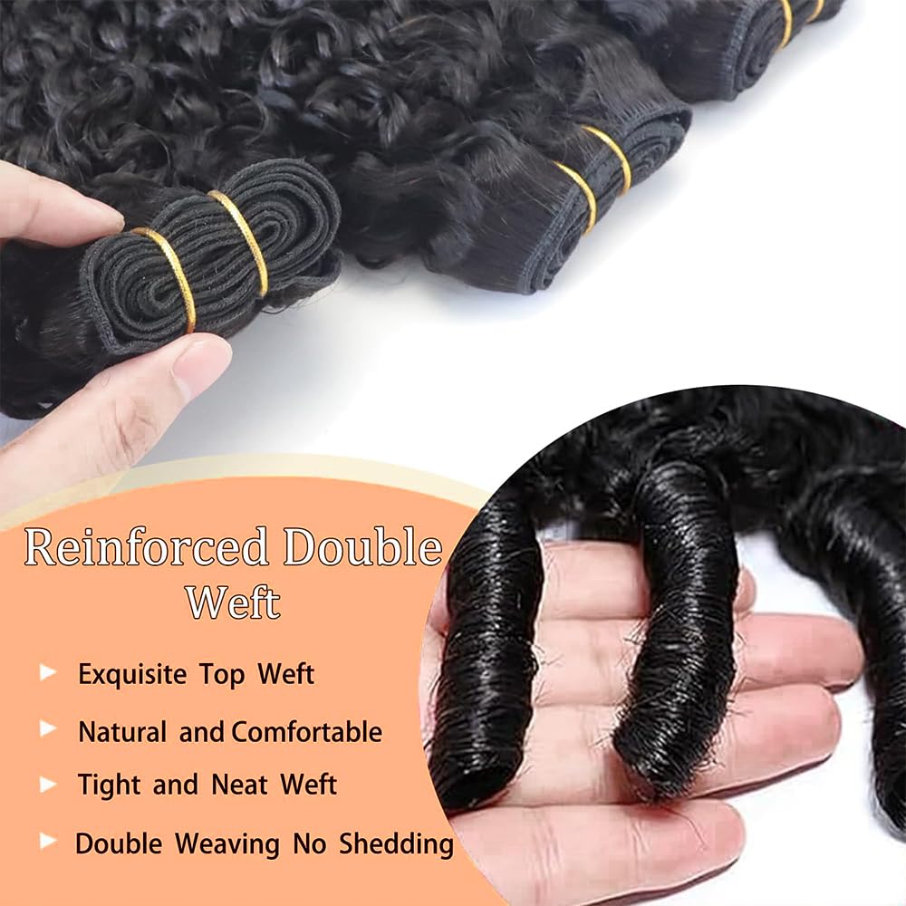 Burmese Curly Bundles Human Hair Curly Bundles Human Hair Unprocessed Virgin 12 14 16 inch Water Wave Human Hair Bundle 300g