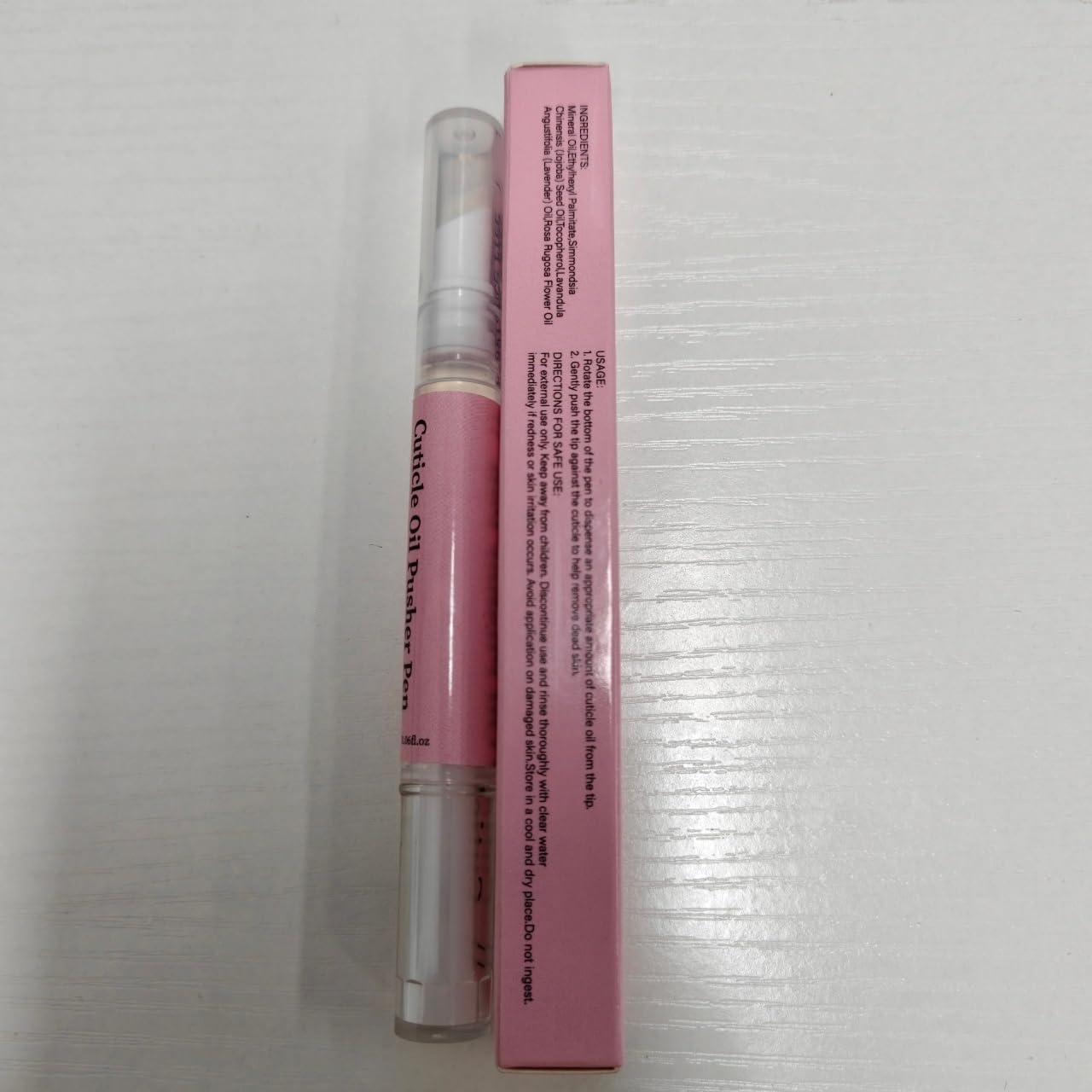Ceramic Cuticle Pusher & Oil Pen - Professional 2-in-1 Care for Dry, Damaged Nails & Hangnails, Gentle Remover Pen with Nourishing Oil to Moisturize & Strengthen (2 Pack)