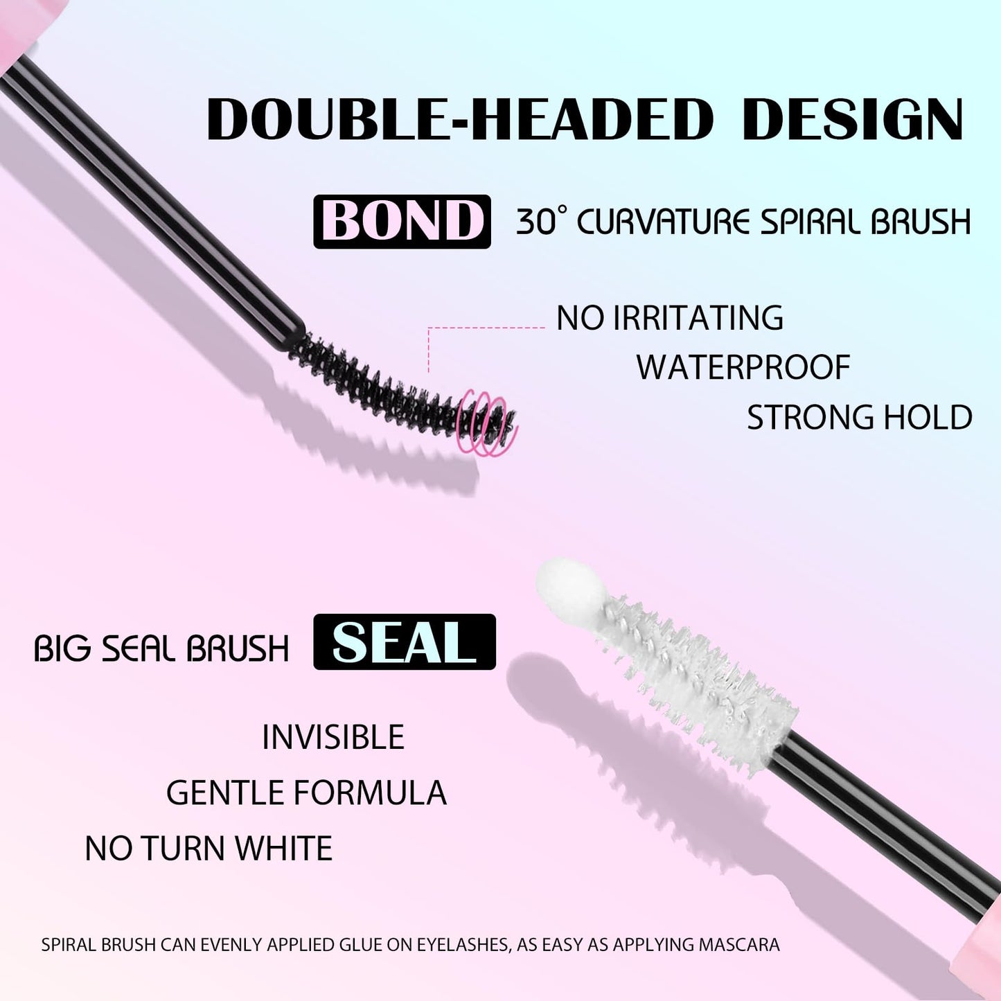 SY-SHUYING Black Lash Bond and Seal for Eyelash Cluster, Long Lasting, Comfortable, Waterproof, 72H Super Flexible Hold Glue, 2-in-1 for Sensitive Eyes, Non Irritating Glue for DIY Lash Cluster Kit