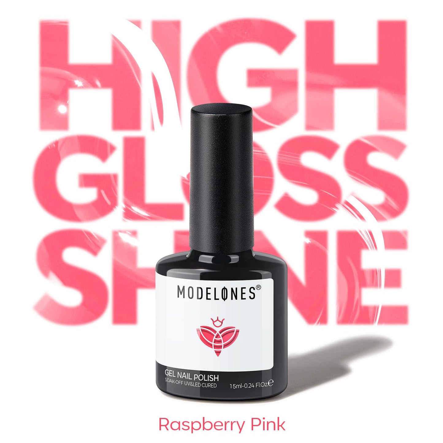 Raspberry Pink Gel Nail Polish - Vibrant Fluorescent Soak Off for DIY Nail Art | 15ML