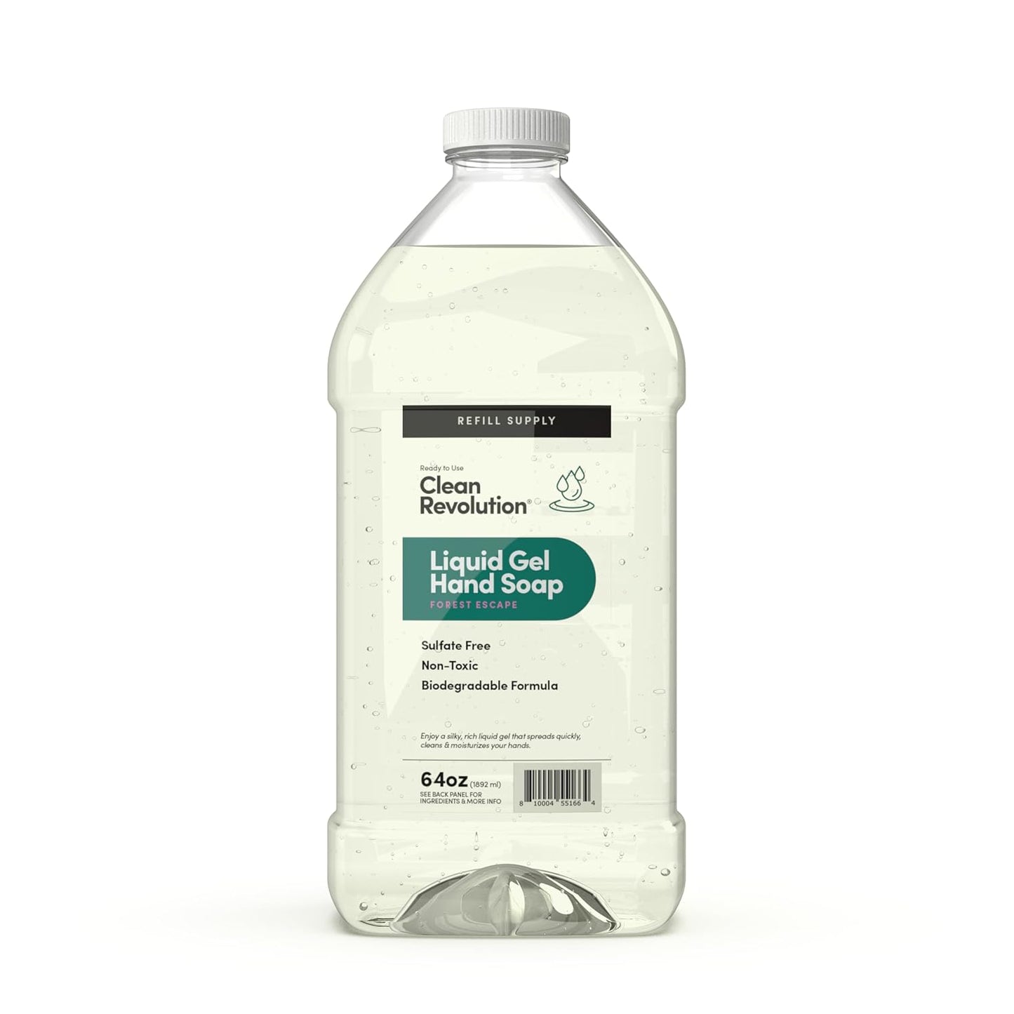 Liquid Gel Hand Soap - Natural Lavender Essential Oils | Silky Rich, Quick Lather, 128 Fl Oz