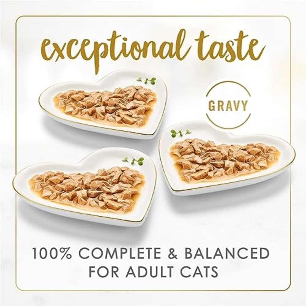 Purina Fancy Feast Gravy Lovers Wet Cat Food Variety Pack | Poultry & Beef, 30 Cans, 3 oz Each