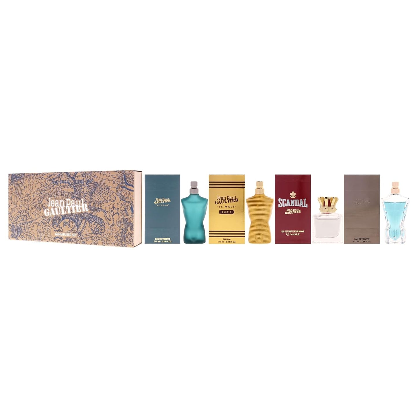 Jean Paul Gaultier Miniatures Set for Men - 4-Piece Fragrance Gift Set