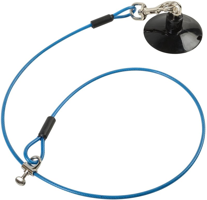 Furzone Dog Durable Bathing Grooming Shower Restraint Heavy Duty Bath Tether Leash with Suction Cup Dogs Blue
