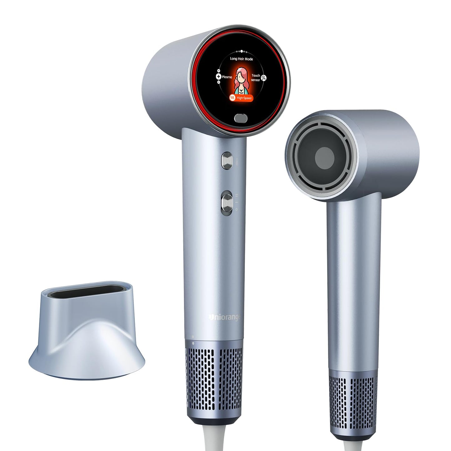 High Speed Hair Dryer, Ultra-Fast Drying, Ionic Blow Dryer with 110,000RPM Brushless Motor, Billion Plasma Ions Best in Frizz Control, Low Noise and Smart LCD Display for All Hair Types