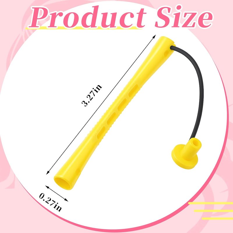 200 Pcs Perm Rods for Natural Hair - No-Heat Small Curling Rods | Yellow 0.28 Inch Hair Rollers for DIY Styling