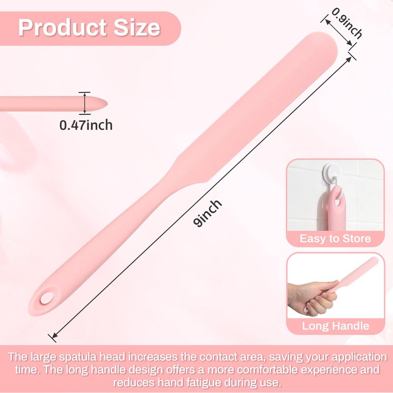 RAQEHO Non Stick Wax Spatulas - 3 Reusable Silicone Wax Stick Applicator for Face Boby Hair Removal Waxing Accessories Removal Product Esthetician Supplies Professional For Home Beauty Salon Use.