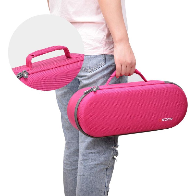 RLSOCO Hard Case for Dyson Supersonic Nural/Supersonic Hair Dryer HD15 HD08 HD07 HD03 HD01, Portable Travel Storage Bag for Dyson Hair Dryer - Fits Complete Supersonic Accessories (Pink)