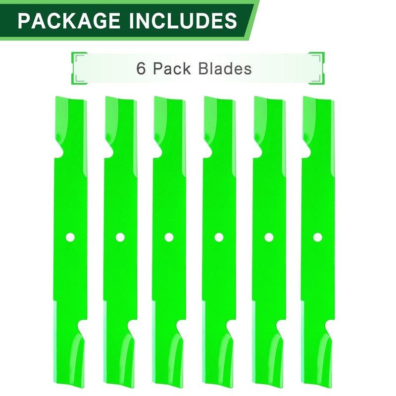 TENGMUJX 61 Inch Deck Mower Blades Fit for Ferris Scag Turf Tiger Bad Boy Outlaw Simplicity Zero Turn Mower Replaces OEM 038-6080-00 91-626 5101755 5101755s 5020842 48111 481708 6 Pack