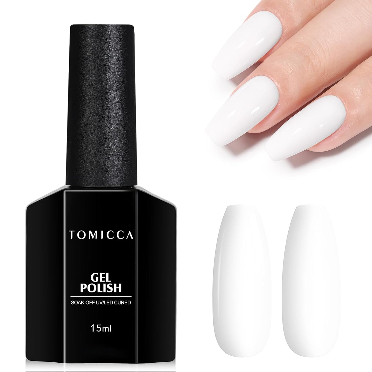 TOMICCA Gel Nail Polish - Dark Orange Autumn Winter Color | Long Lasting High Gloss Soak Off UV LED for DIY Manicure