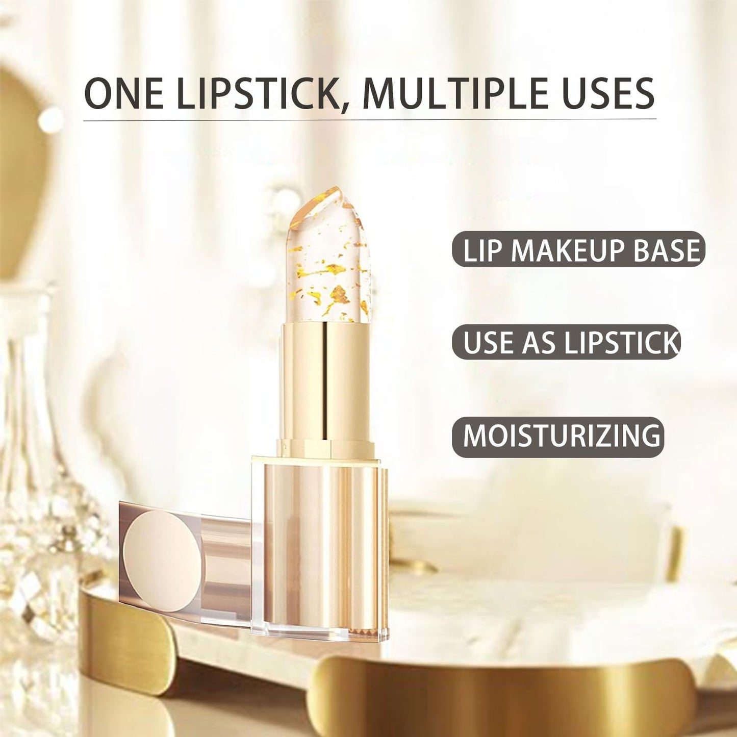 Color Changing Lipstick, Clear Lipstick That Changes Color,Long Lasting 24 Hours Moisturizing Glossy Shine Lip Gloss for Women
