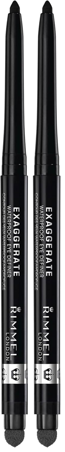Rimmel London Exaggerate Waterproof Eyeliner - Highly Pigmented, Long-Wearing | Deep Ocean, 0.01oz