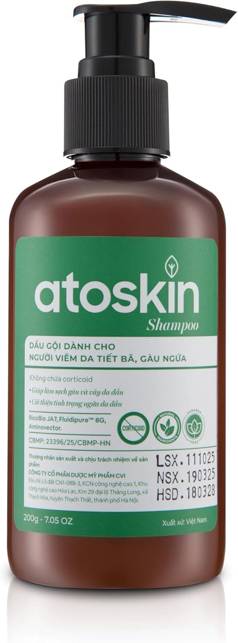 Atoskin Shampoo for Seborrheic Dermatitis - Reduces Oil & Enhances Scalp Comfort | 6.8 oz