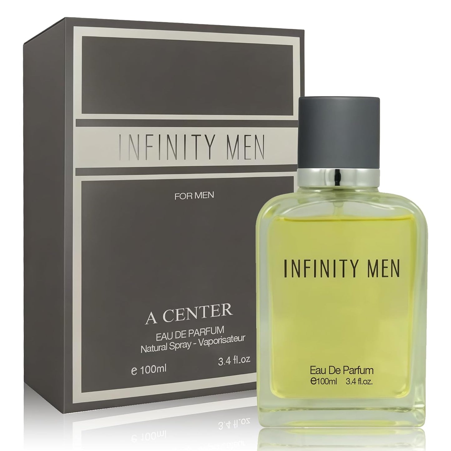 A CENTER Cologne for Men - 3.4 Fl Oz Alcohol-Free Eau de Toilette Spray | Bergamot, Amber & Vanilla Fragrance