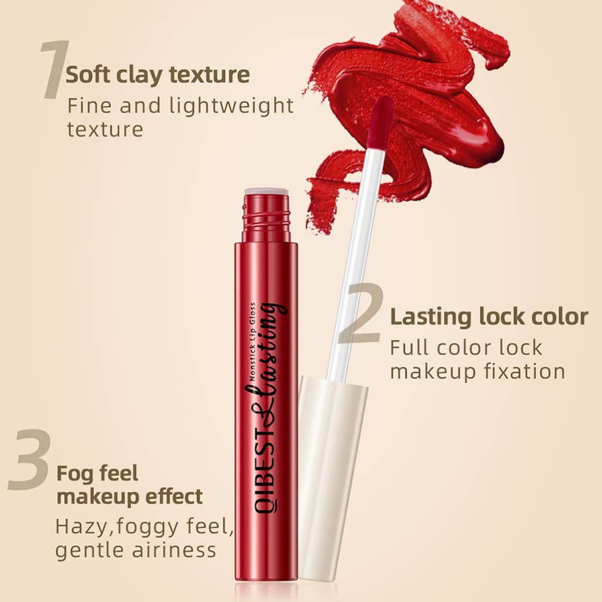 Matte Liquid Lipstick Set - 12 Pcs Long-Lasting Waterproof Lip Stain | Dark Bright Red