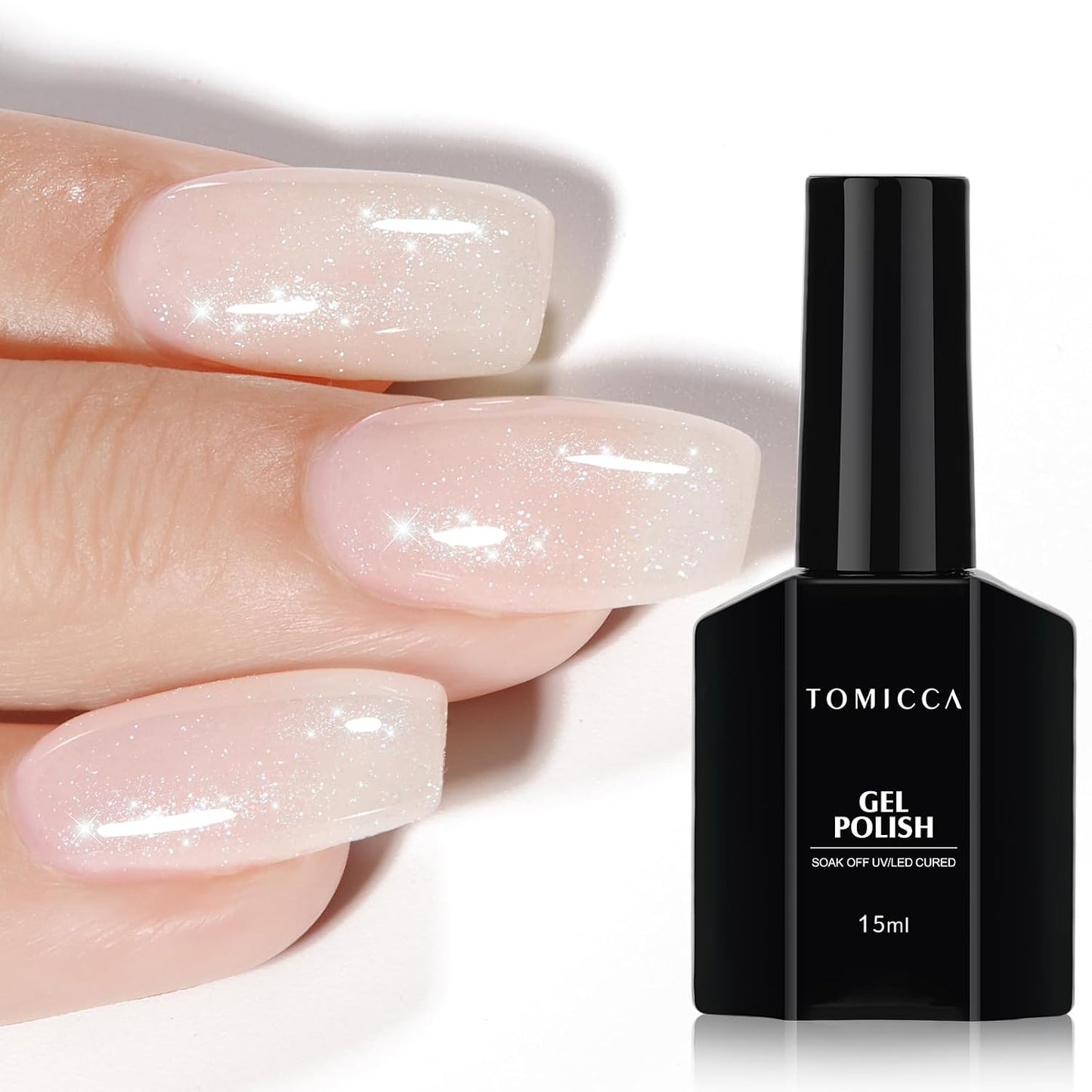 TOMICCA Gel Nail Polish - Dark Orange Autumn Winter Color | Long Lasting High Gloss Soak Off UV LED for DIY Manicure