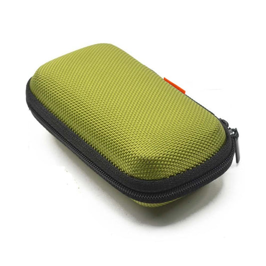 GLCON Rectangle Shaped Portable Protection Hard EVA Case, Mesh Inner Pocket, Zipper Enclosure, Lightweight Small Universal Carrying Bag Wired/Bluetooth Headset Charger Change Purse (Green)