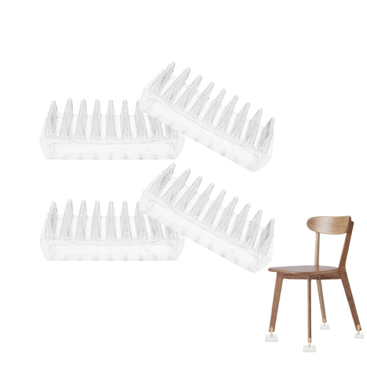 POPETPOP Furniture Grippers Chair Leg Pads 4 Pack Non Slip Floor Protectors for Hardwood Floors Sofa Table Cabinet Furniture Feet Pads 2.16X2.16X0.59 Inch