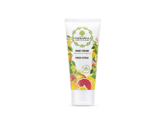 THERAPINA Aromatherapy Hand Cream for Dry Skin – Shea Butter Hand Cream for Women and Men with an Awakening, Long-Lasting Fresh Citrus Scent – Vegan Hand Cream Lotion for Dry Skin, 3 Oz.