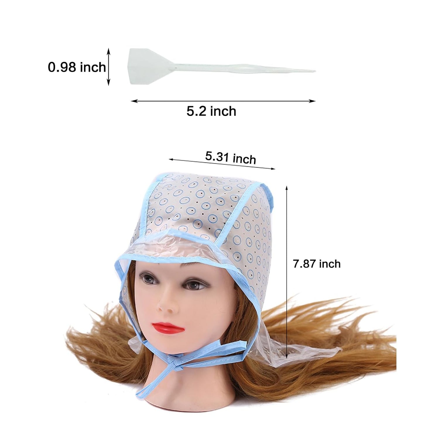 Hair Highlighting Caps - 6 Disposable Dye Caps with Crochet Needles for Salon & Home Use | Tipping Supplies
