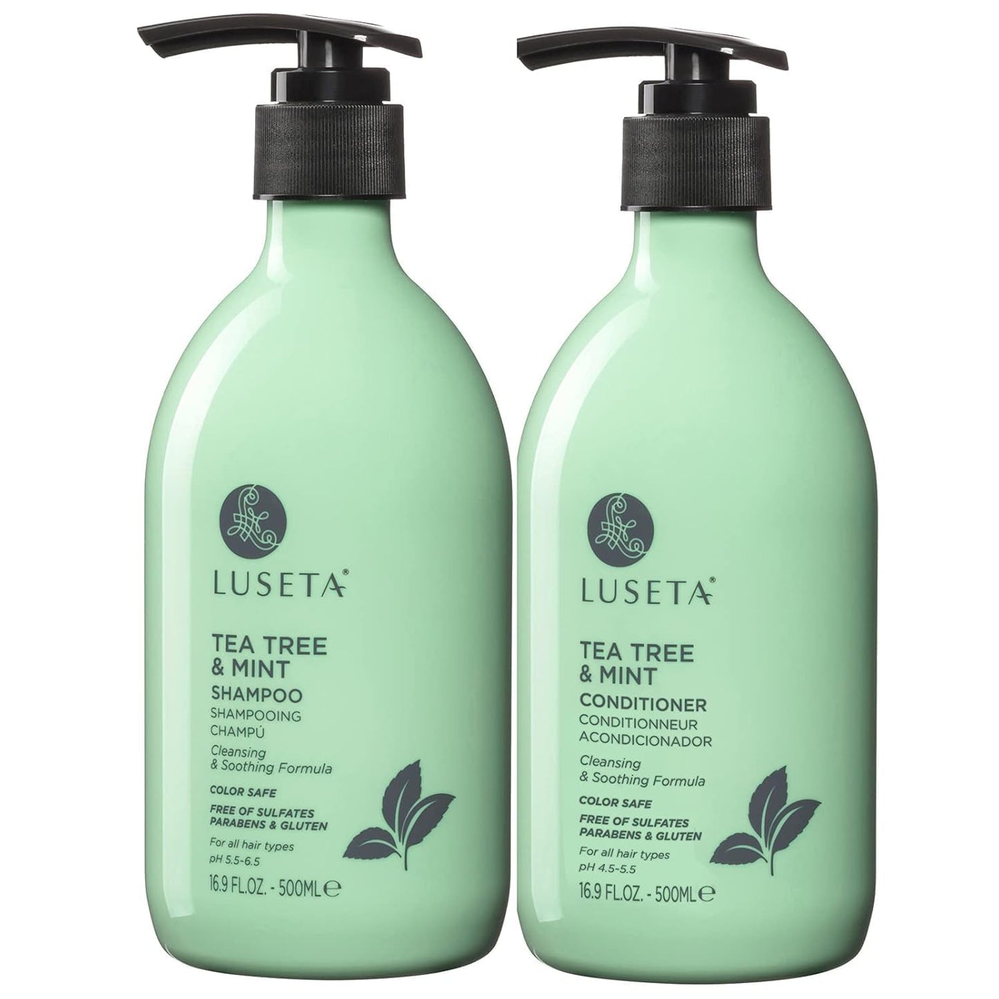 Luseta Keratin Shampoo & Conditioner Set | Color Safe Treatment for Damaged Hair - 2 x 16.9 Oz