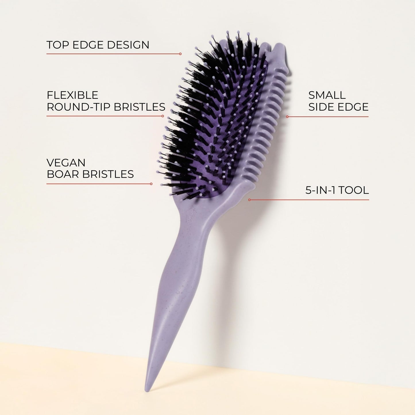 Bounce Curl Volume EdgeLift Brush - Curly Hair Brush for Root Lift Volume and Definition - Purple