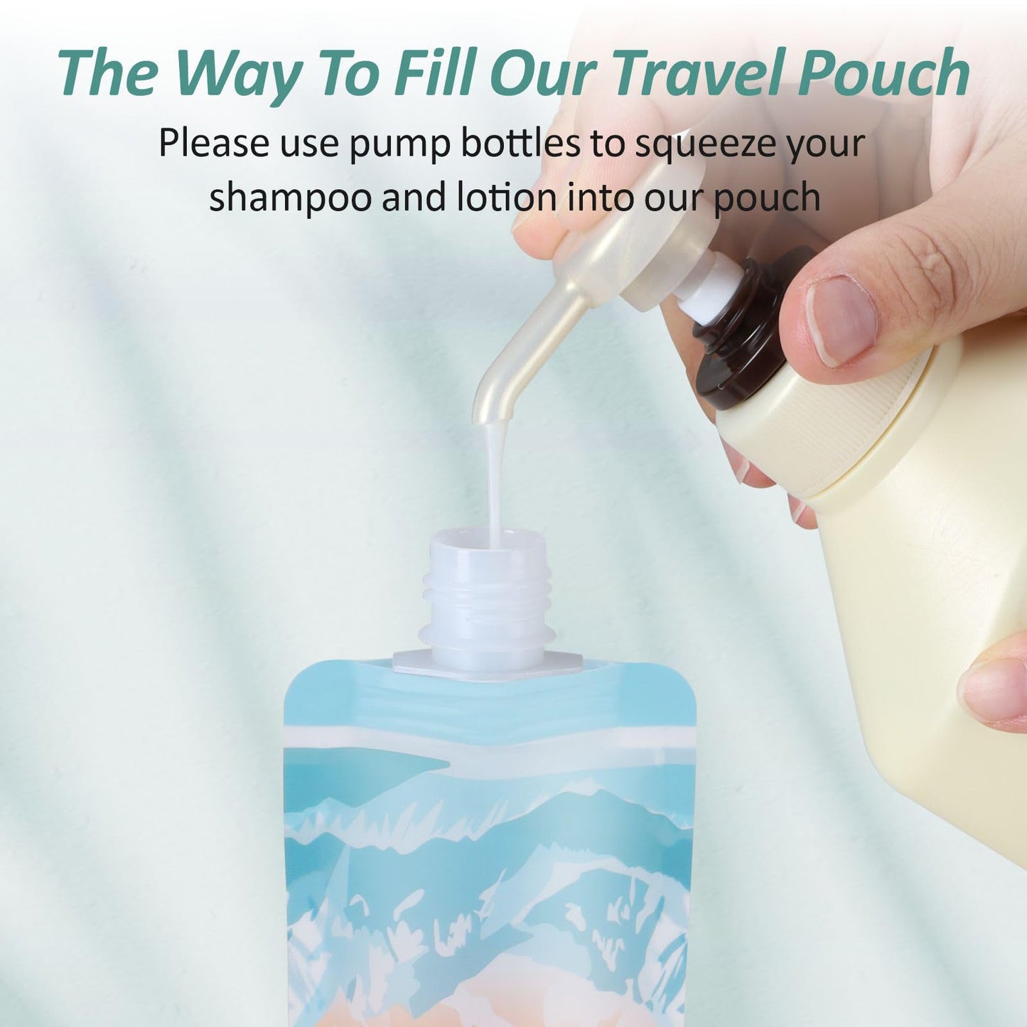 PACKISM 11 Pack Travel Pouches for Toiletries, 90ml 3 oz TSA Approved Liquid Containers, Leak Flat Squeeze Bags for Cruise & Camping, Space Saving Refillable Carriers, Active Mountain Cruise Ship