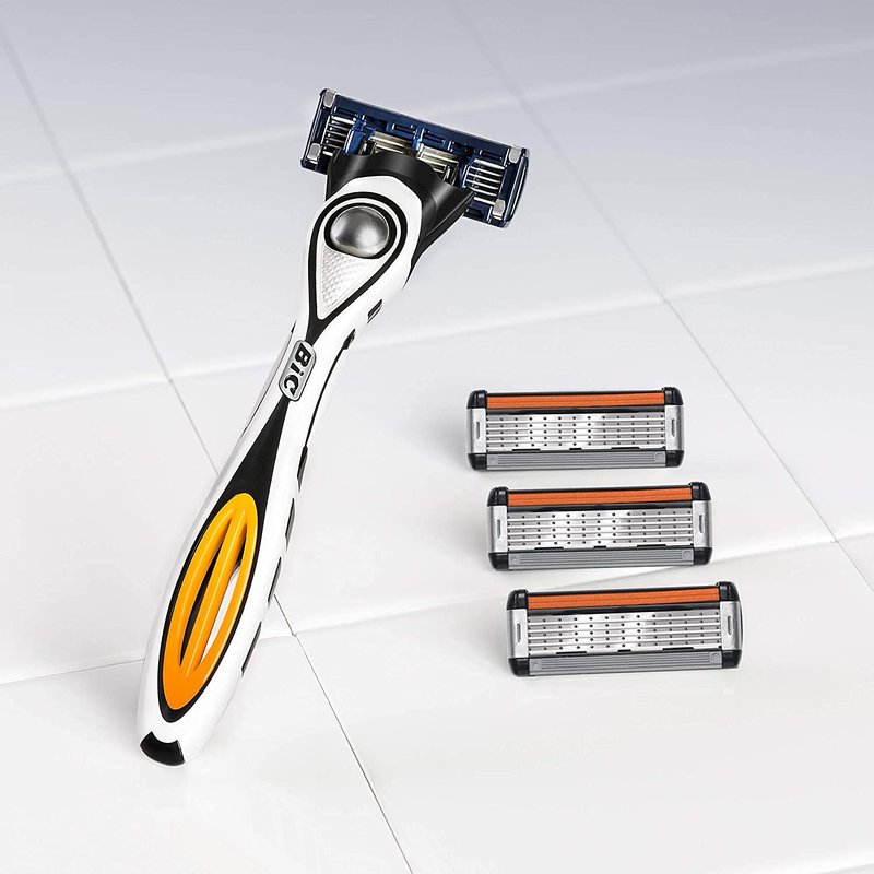 Bic Flex 5 Hybrid Razor - 1 Count Handle & 3 Count Cartridges Per Package - One (1) Package
