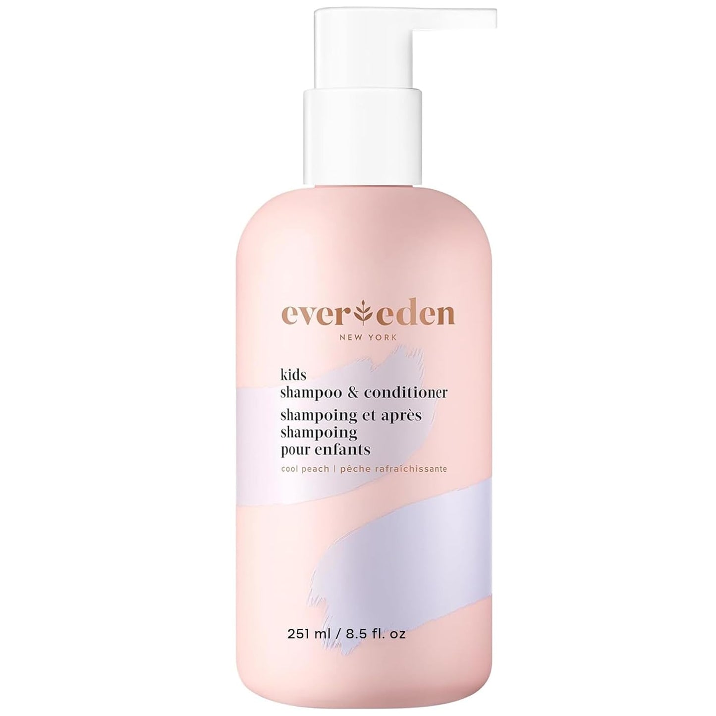 Evereden Kids Shampoo & Conditioner 2-in-1 - Cool Peach, 8.5 fl oz | Vegan, Gentle Care for Healthy Hair & Scalp