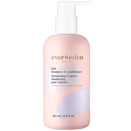 Evereden Kids Shampoo & Conditioner 2-in-1 - Cool Peach, 8.5 fl oz | Vegan, Gentle Care for Healthy Hair & Scalp