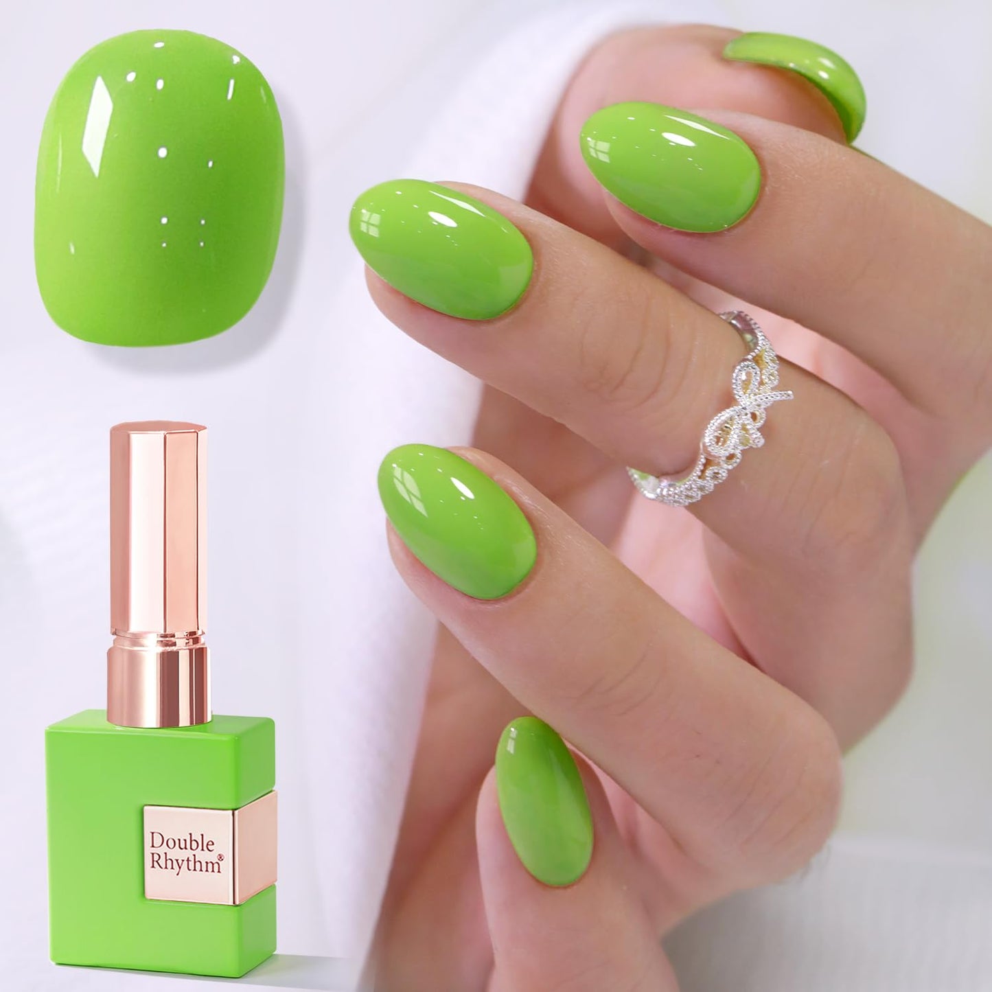 Gel Nail Polish - Translucent Light Milky Pastel for DIY Manicure | 0.5 Oz Rose Pink