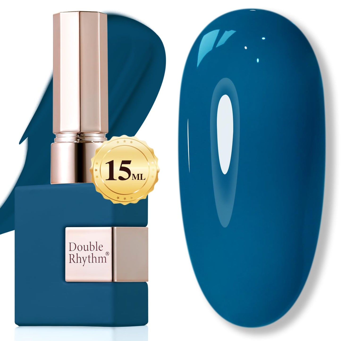 Gel Nail Polish - Double Rhythm 15ML Pearl White Soak Off for Art Manicure | DIY at Home