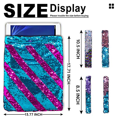GA&EN Mermaid Reversible Sequin Drawstring Backpack - Blue/Violet Red