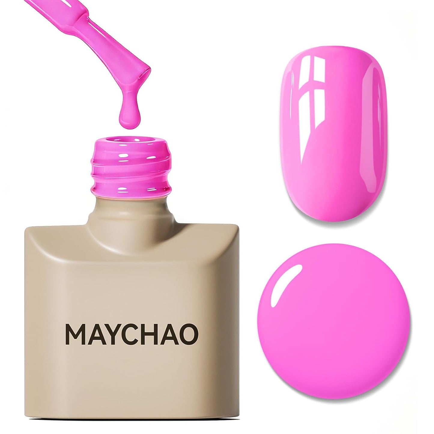 Light Pink Gel Nail Polish - 15ML Soak Off UV/LED for DIY Nail Art | Peach Pink Color, 0.5 OZ